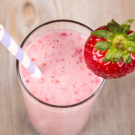 Коктейль полуничний / Люкс кафе / доставка напоїв