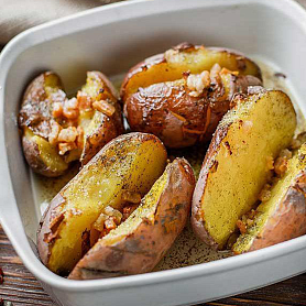 Замовити картоплю печену з салом / Люкс кафе / доставка їжі